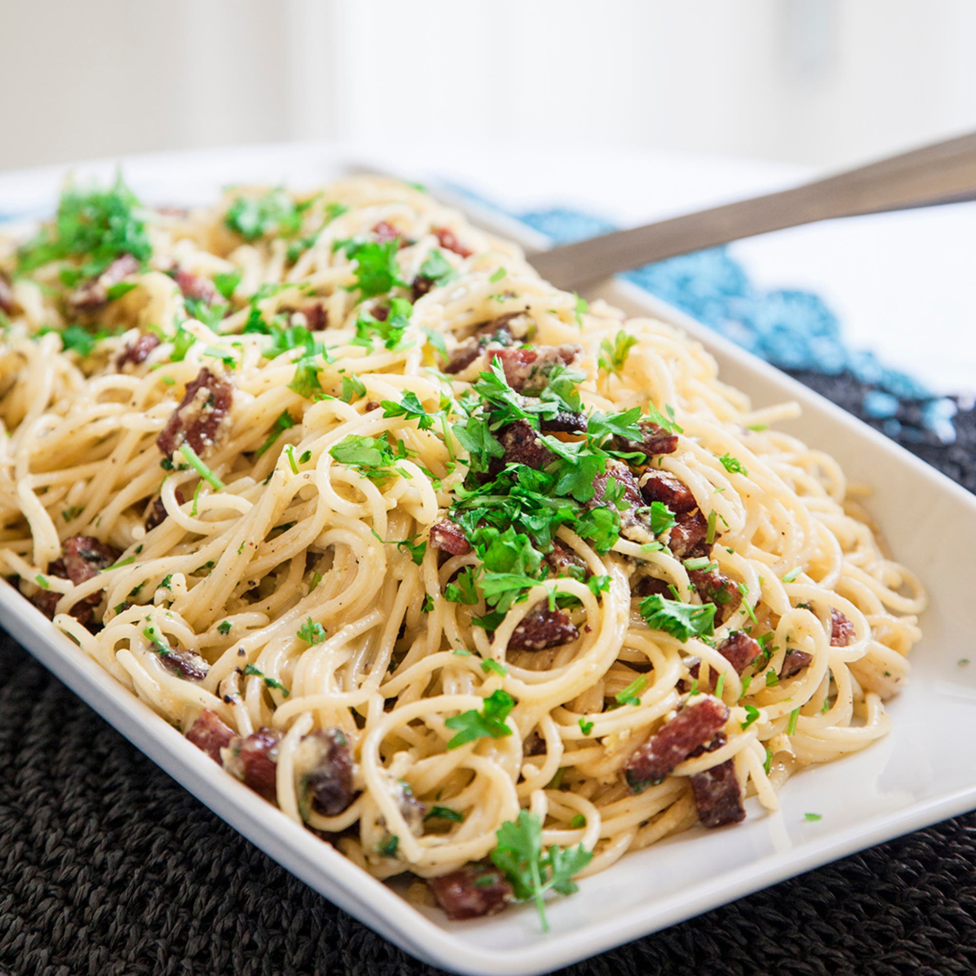 Pluras pasta carbonara