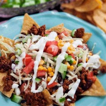 Vegetarisk nachotallrik