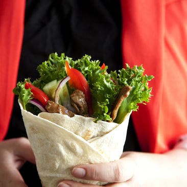 Teriyakibiff i tortillabröd