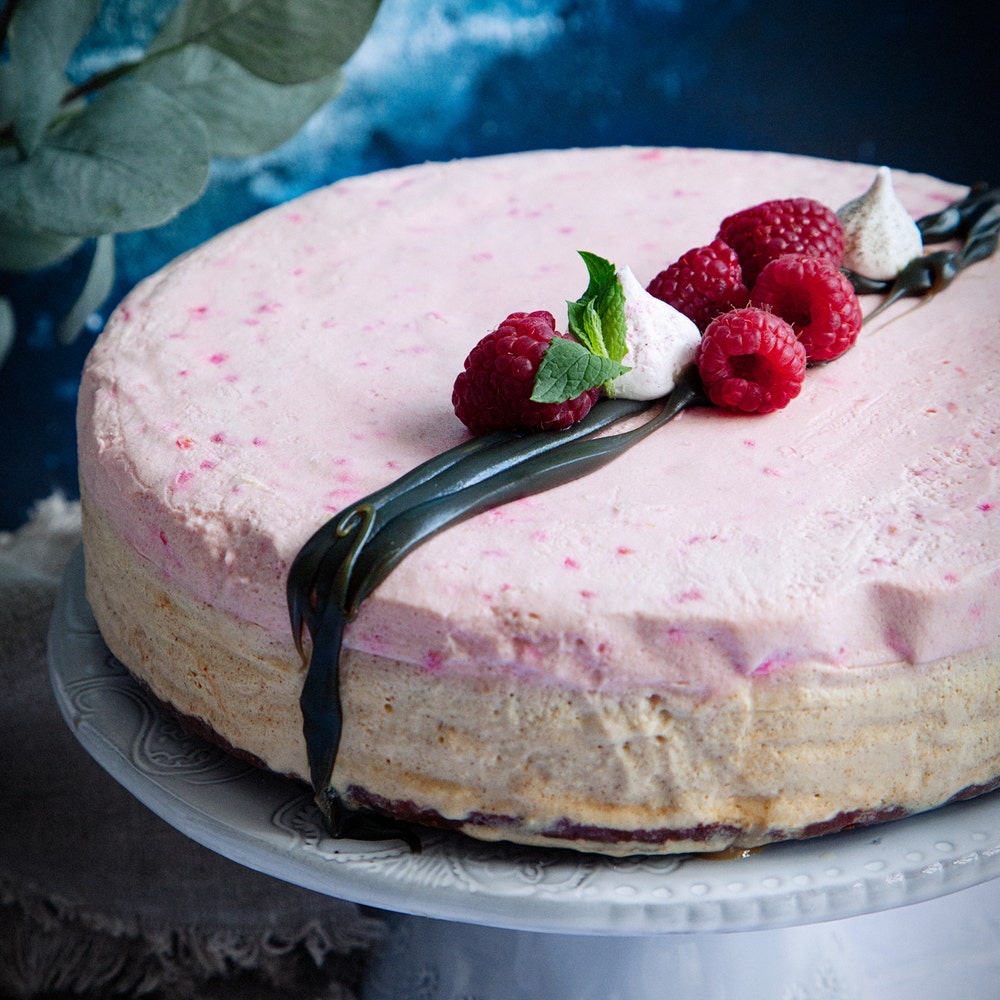 Lakrits- och halloncheesecake