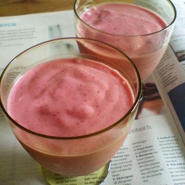 Hallon- och ananassmoothie