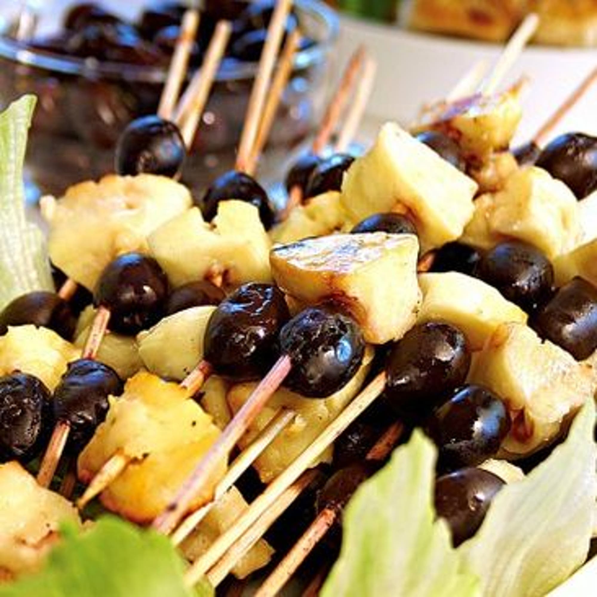 Halloumi och olivspett