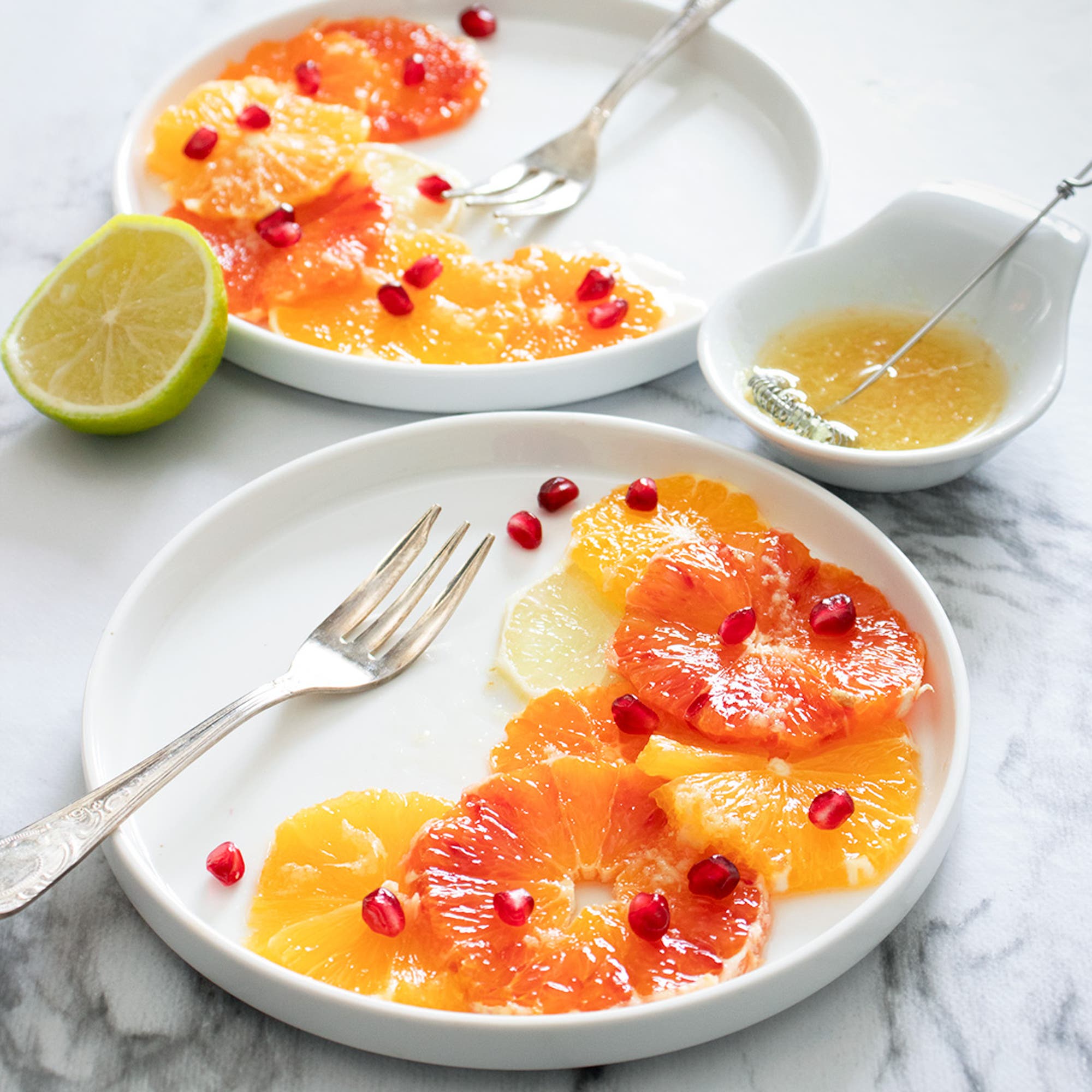 Citrussallad med agave- och ingefärsdressing