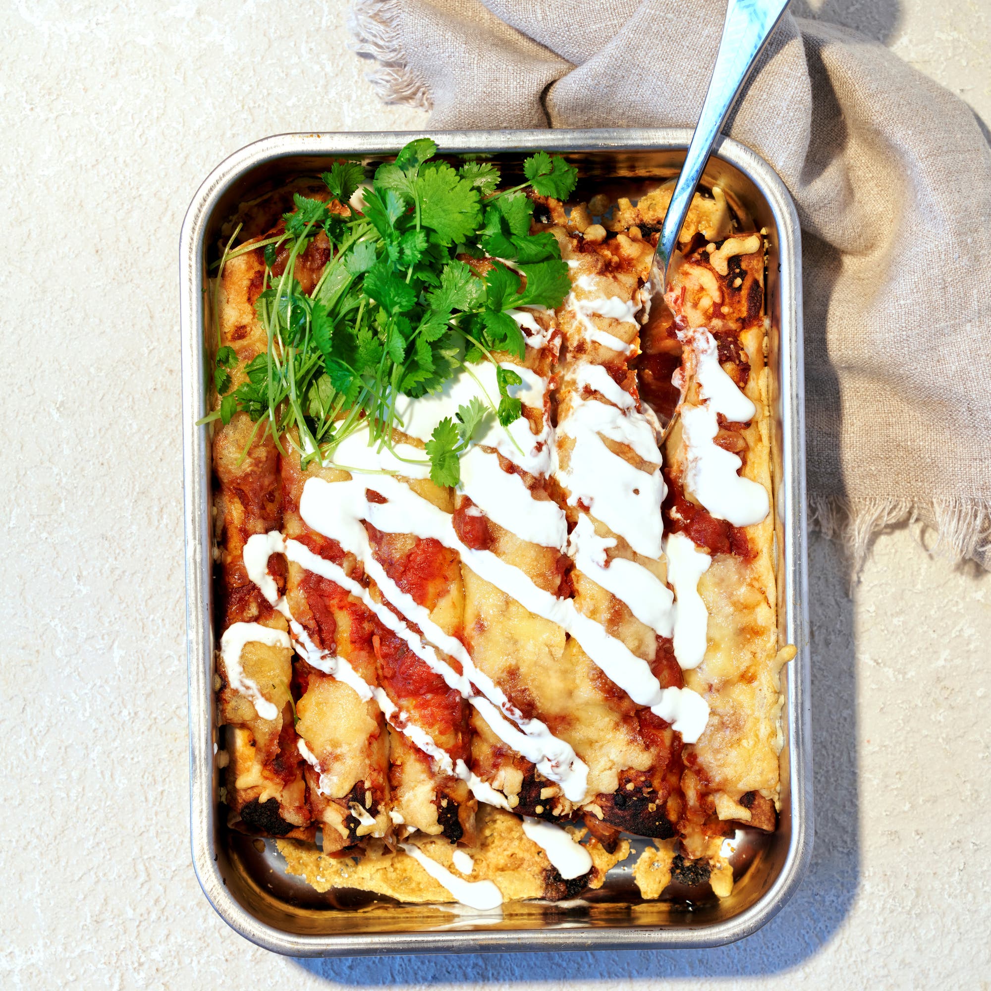 Lättlagade kycklingenchiladas