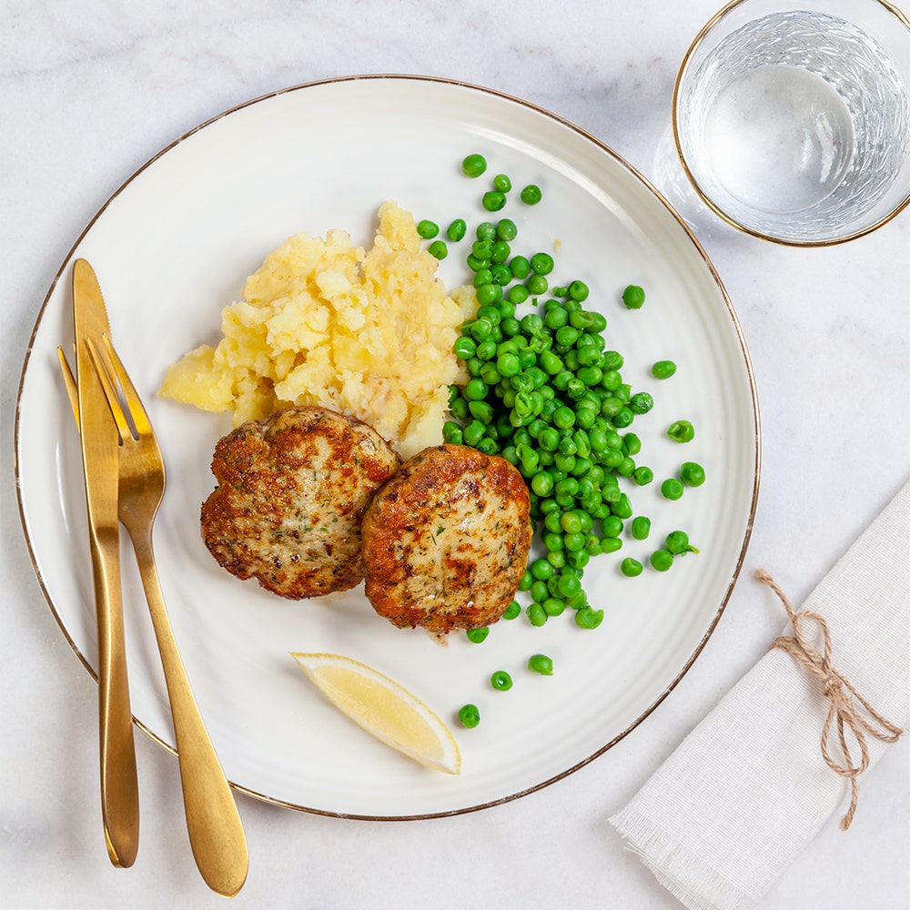 Havets wallenbergare med krossad potatis
