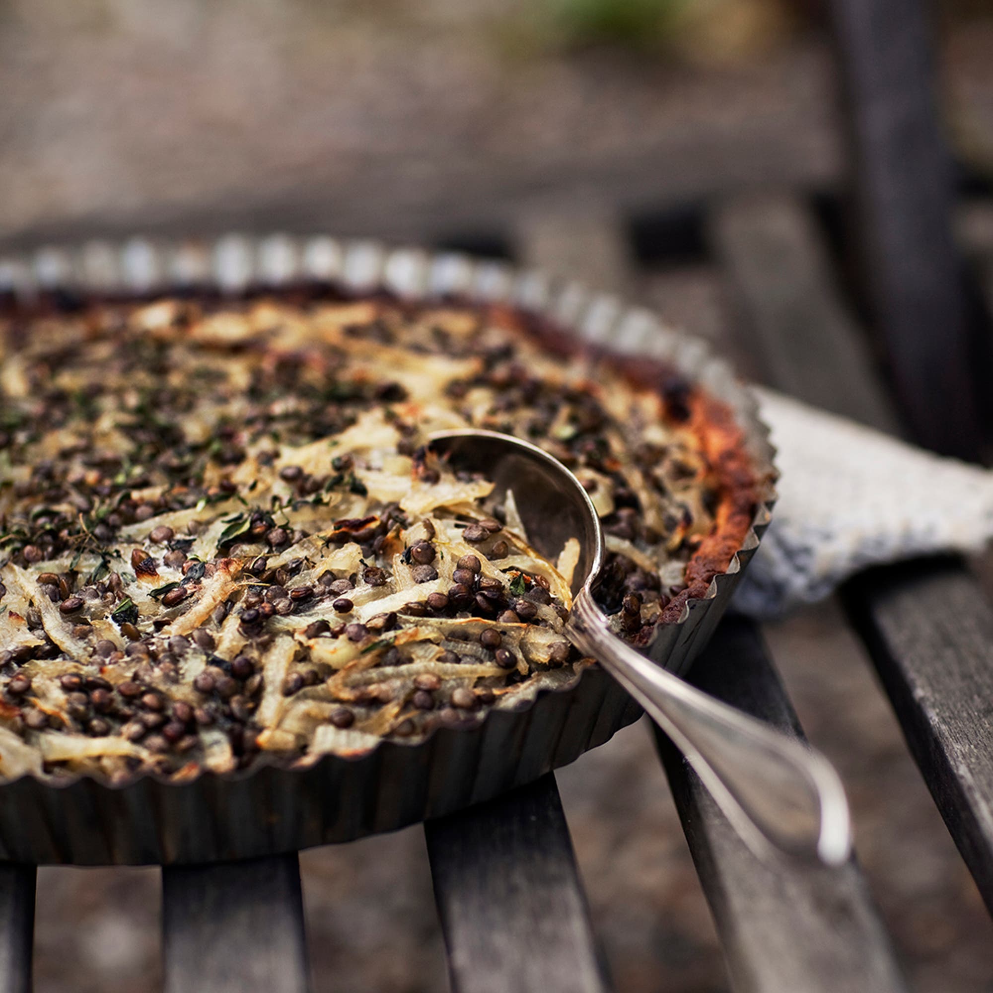 Vegansk lökpaj