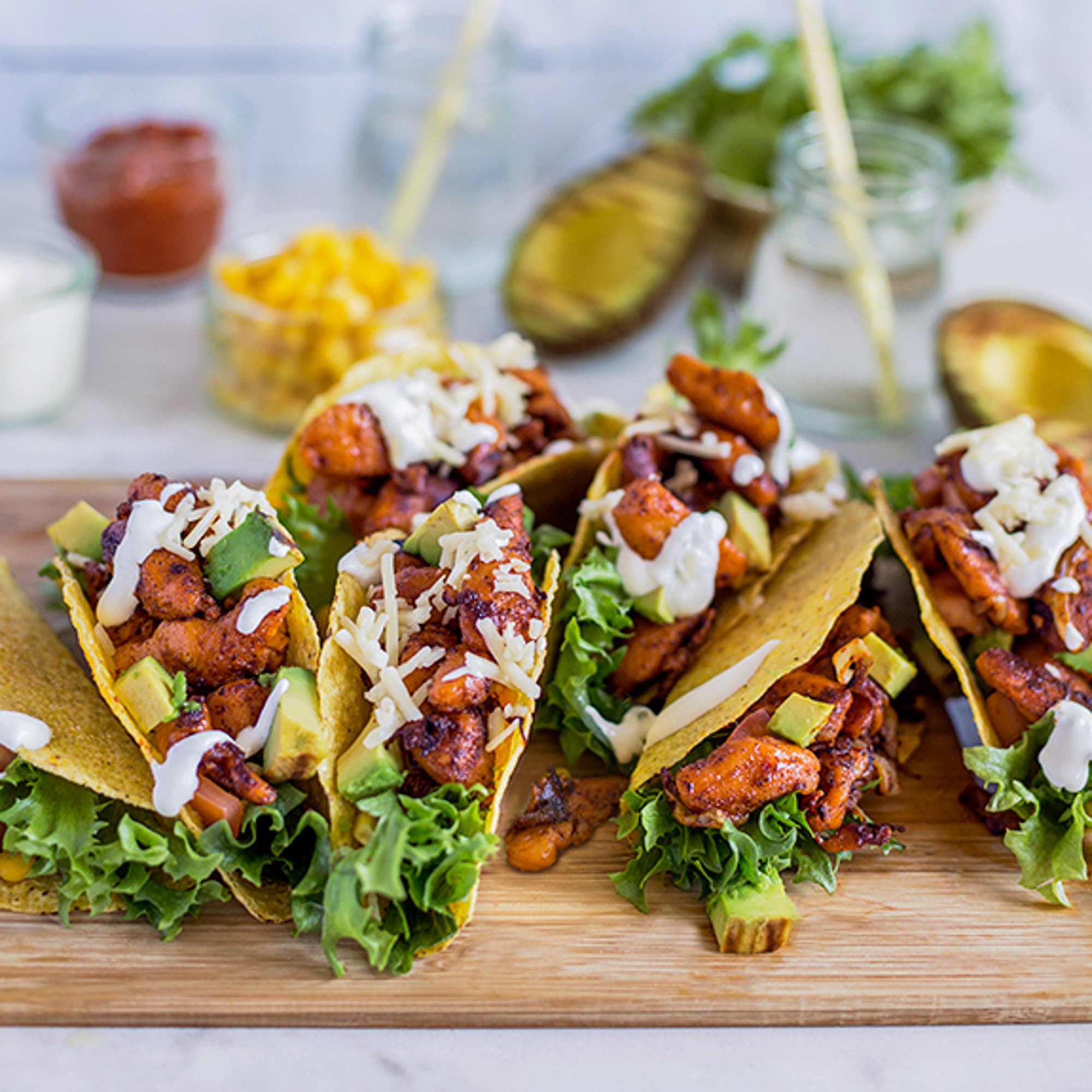 Taco med halloumi och grillad avokado