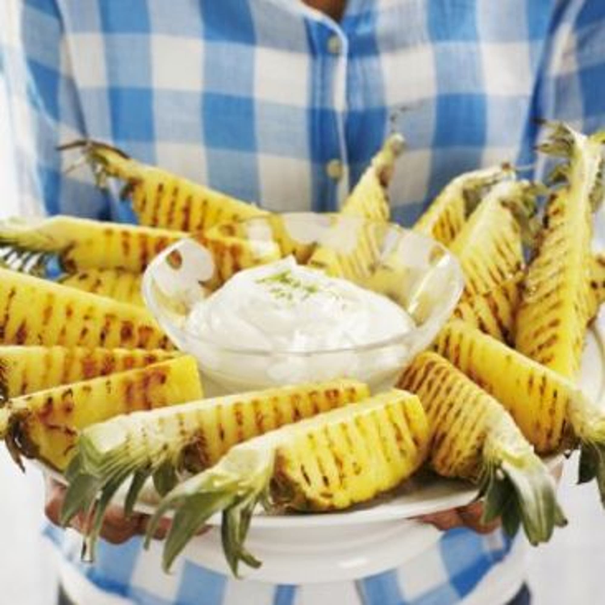Grillad ananas med mascarpone