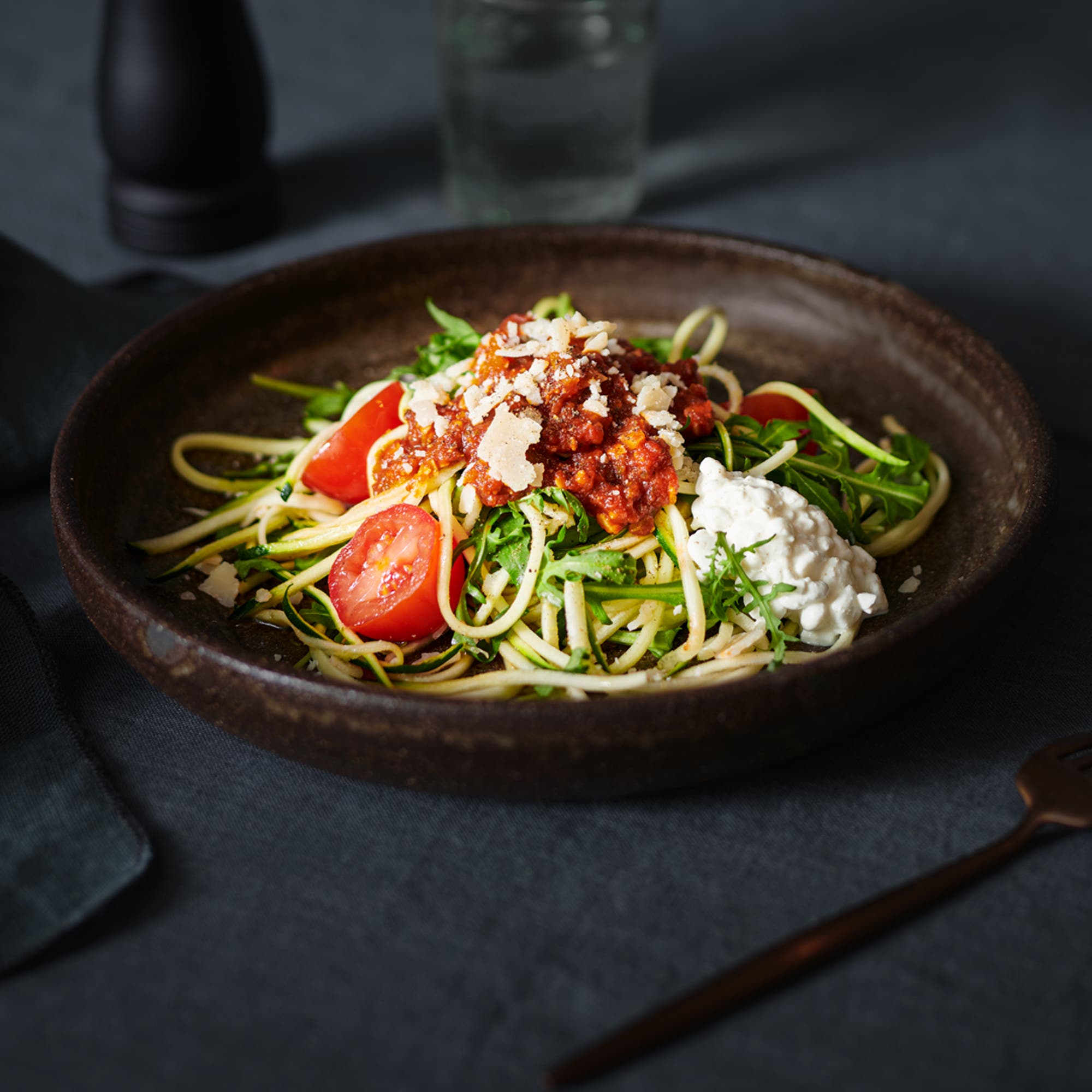 Spaghetti med valnötfärssås