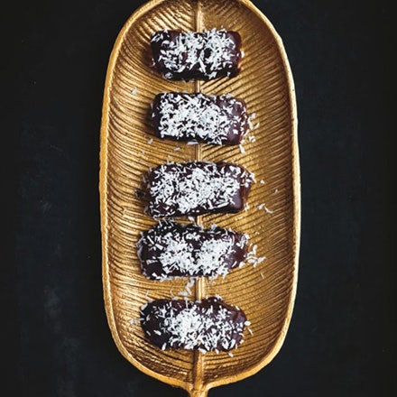 Chokladdoppade kokosbars