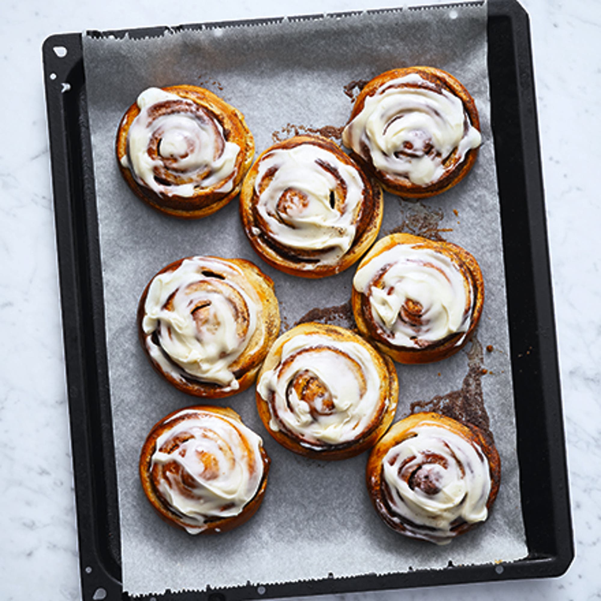 Kanelbullar med frosting