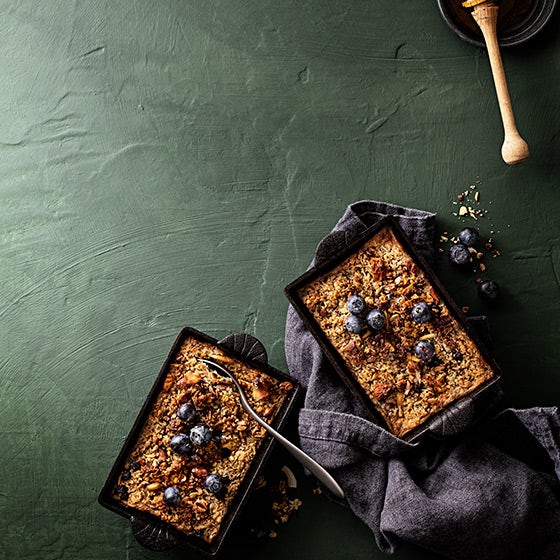 Ugnsbakad gröt med mandel & honung