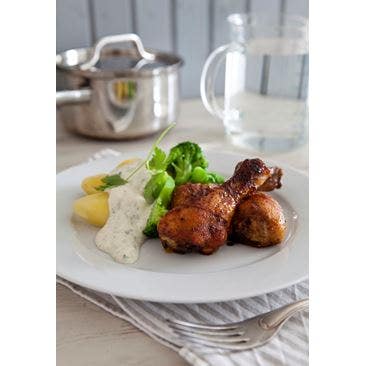 Heta ben med örtyoghurt