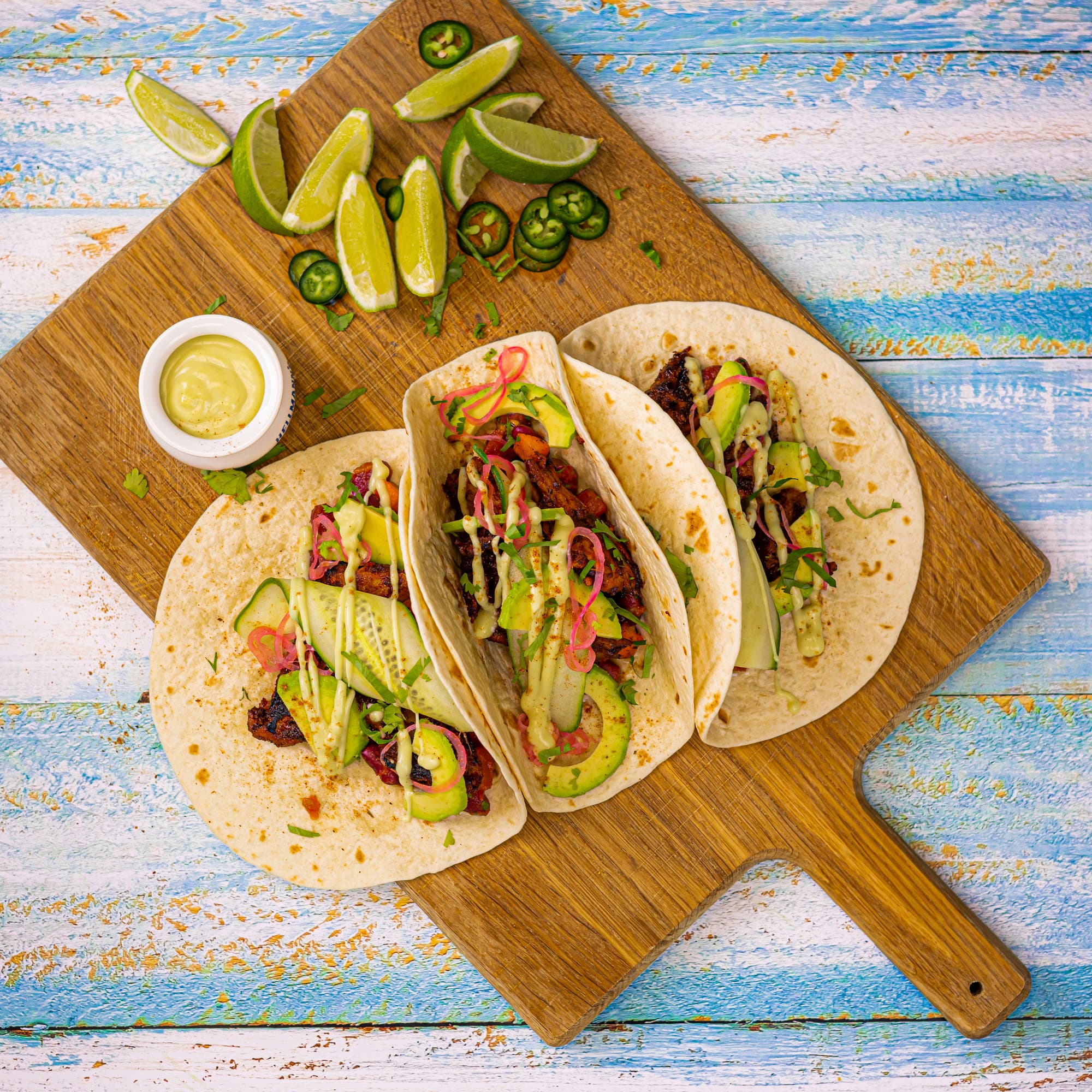 Taco med flankstek