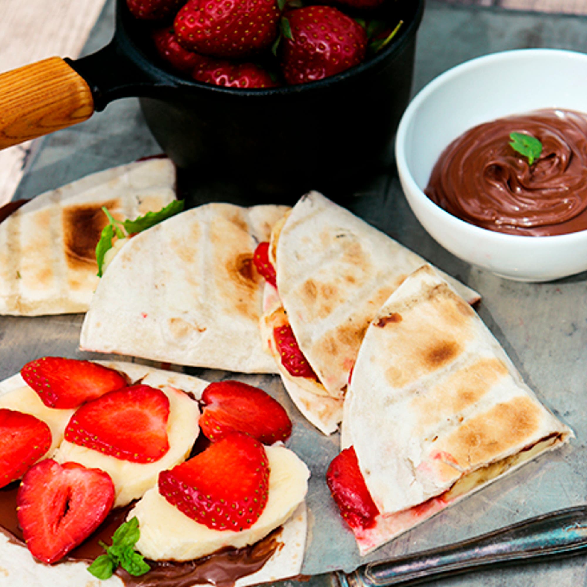 Grillade nutellaquesadillas
