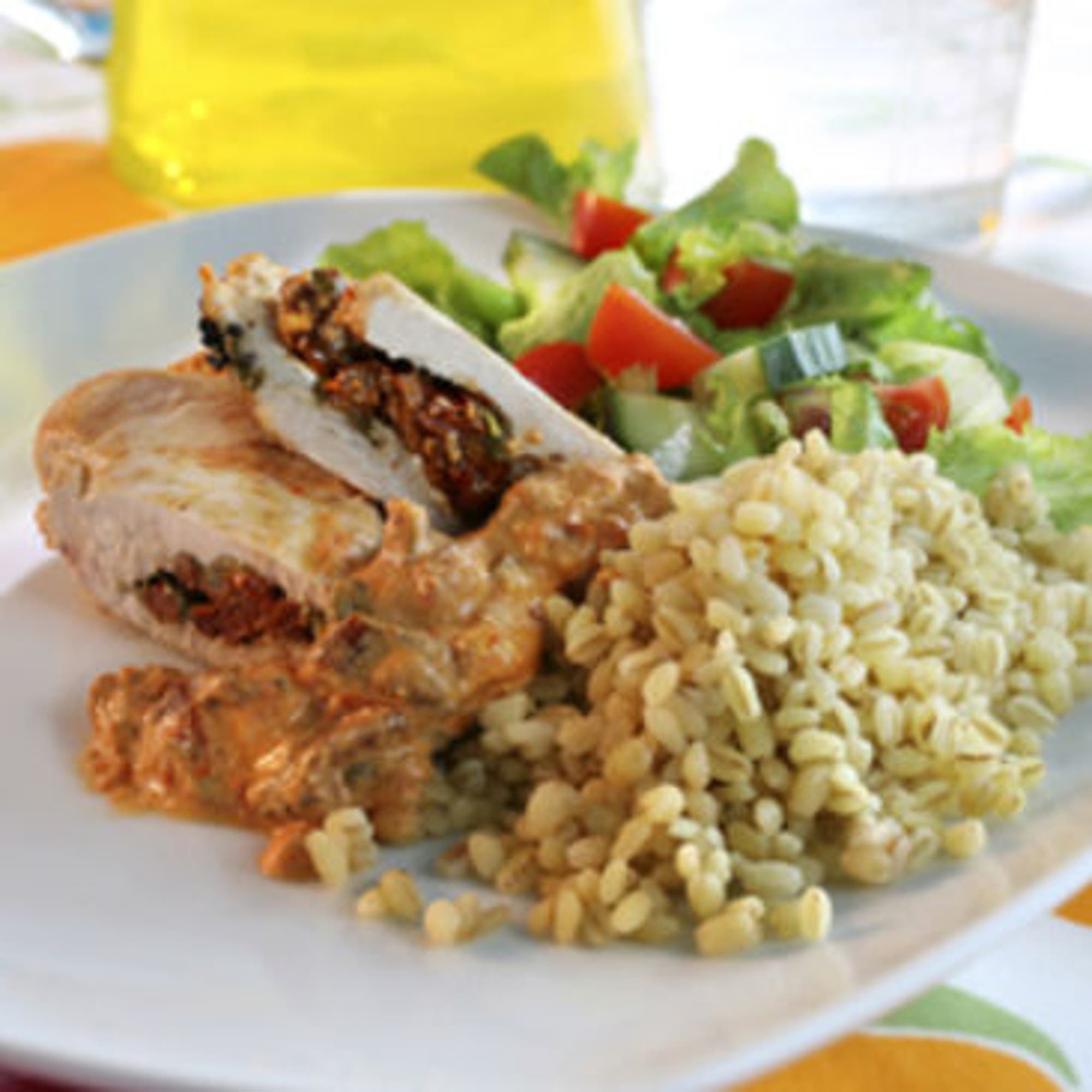 Fylld kycklingfilé med bulgur