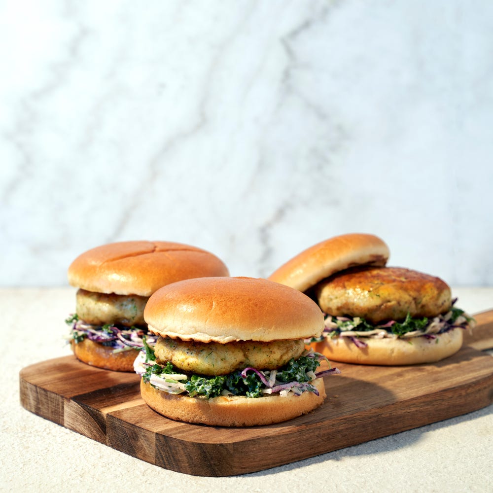 Fiskburgare med coleslaw