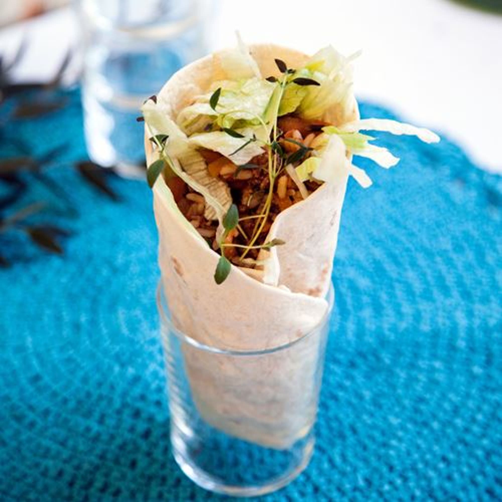 Köttfärsfräs i tortillabröd