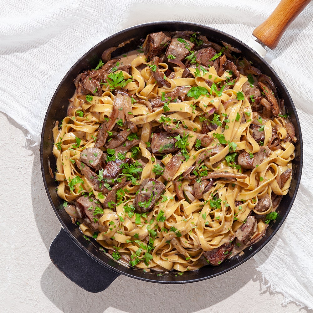Krämig oxfilépasta
