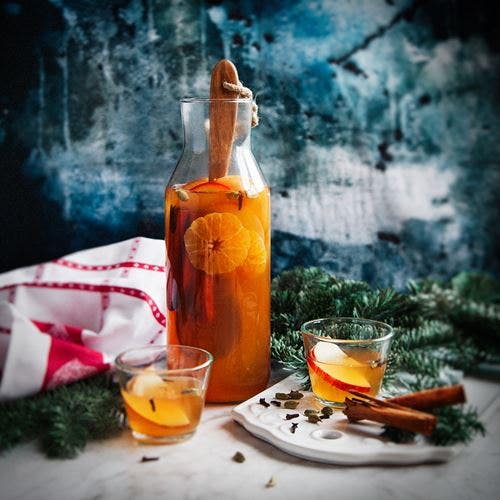 Äppelglögg med kanel, ingefära och clementin