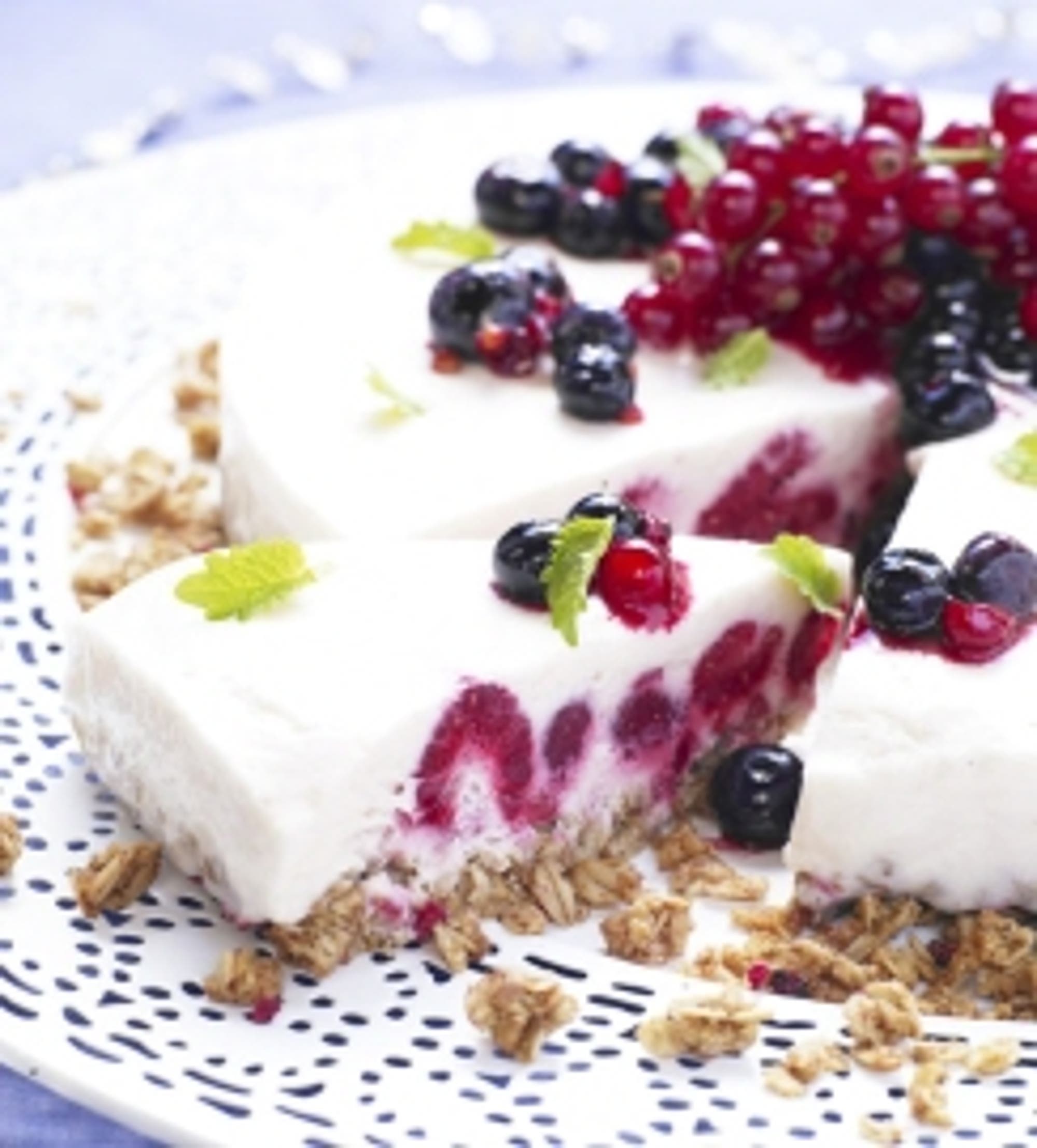 Halloncheesecake med krispig botten