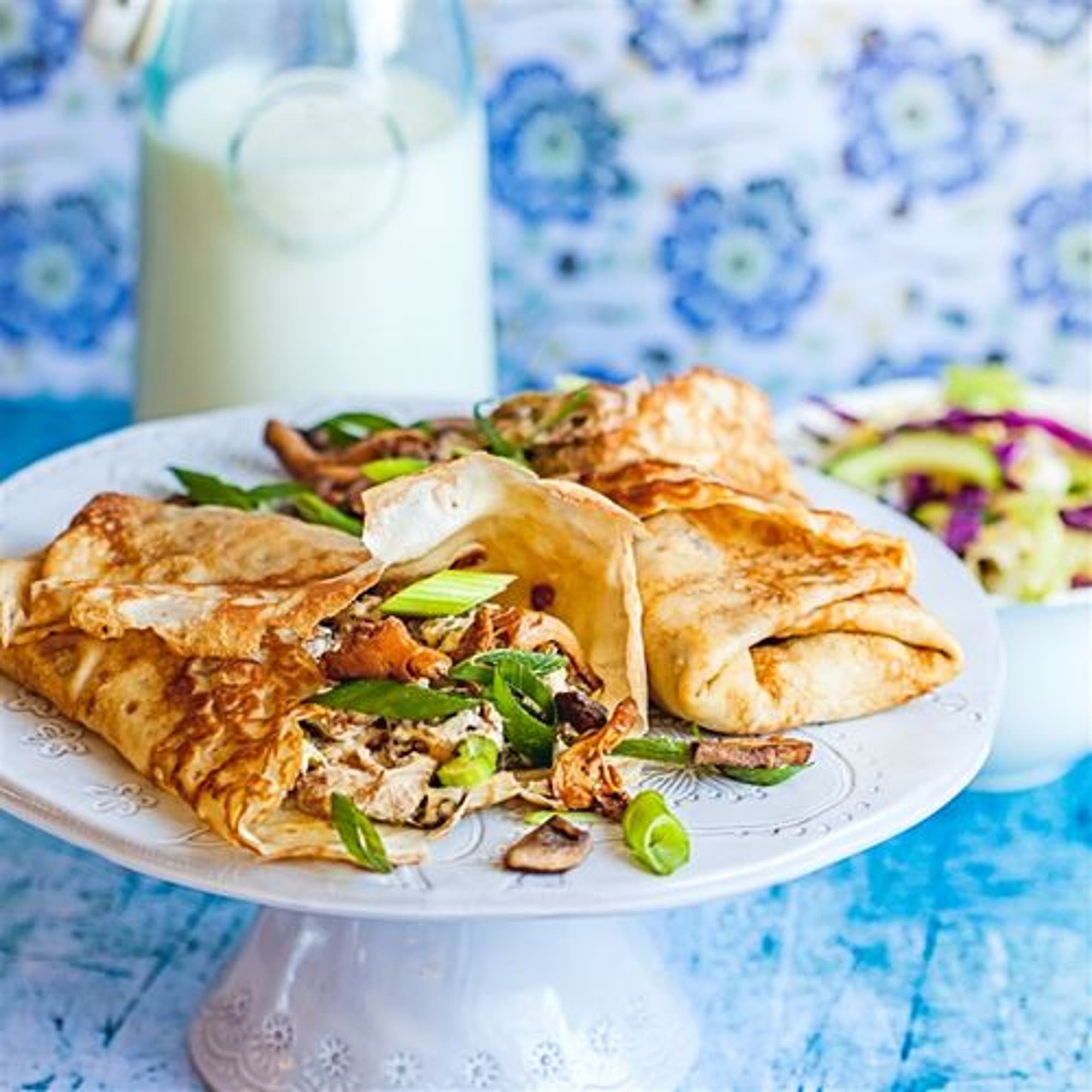 Kantarellcrêpes