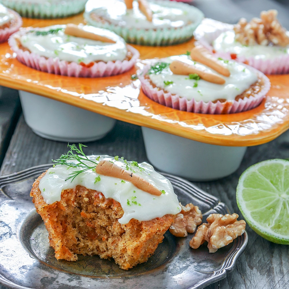 Morotsmuffins med frosting