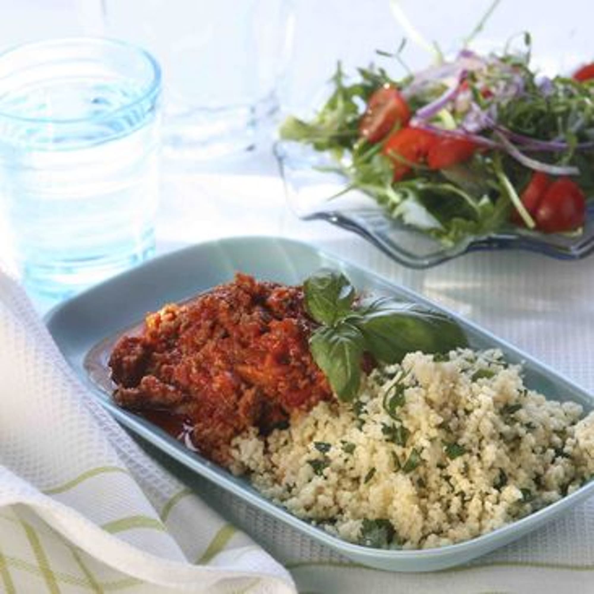 Köttfärssås med couscous