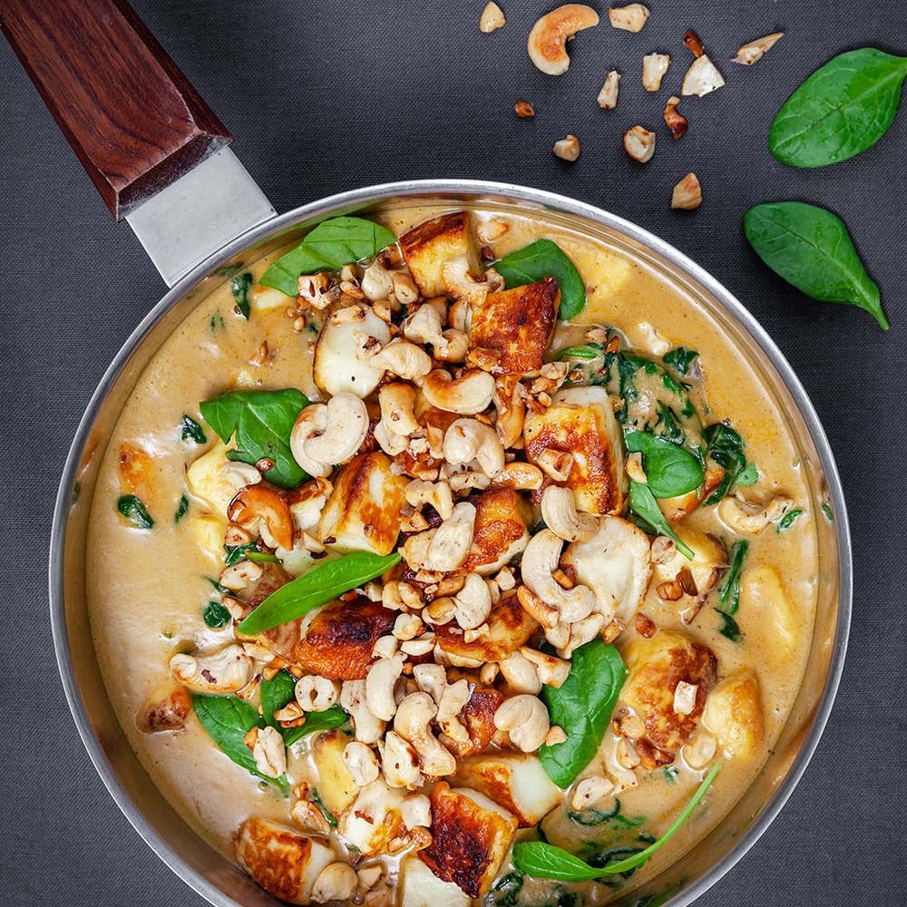 Paneer korma med rostade cashewnötter