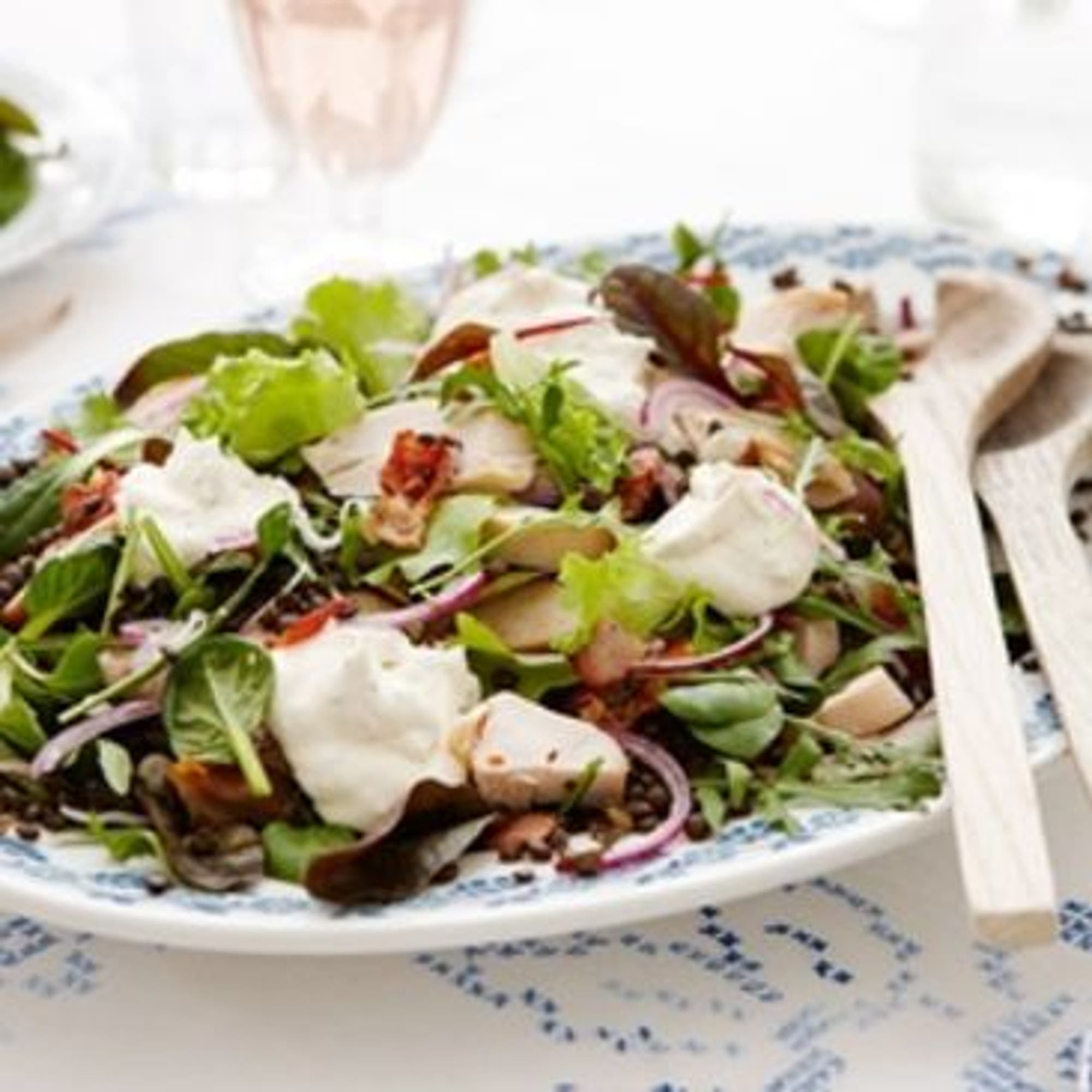 Fransk bondsallad med kyckling