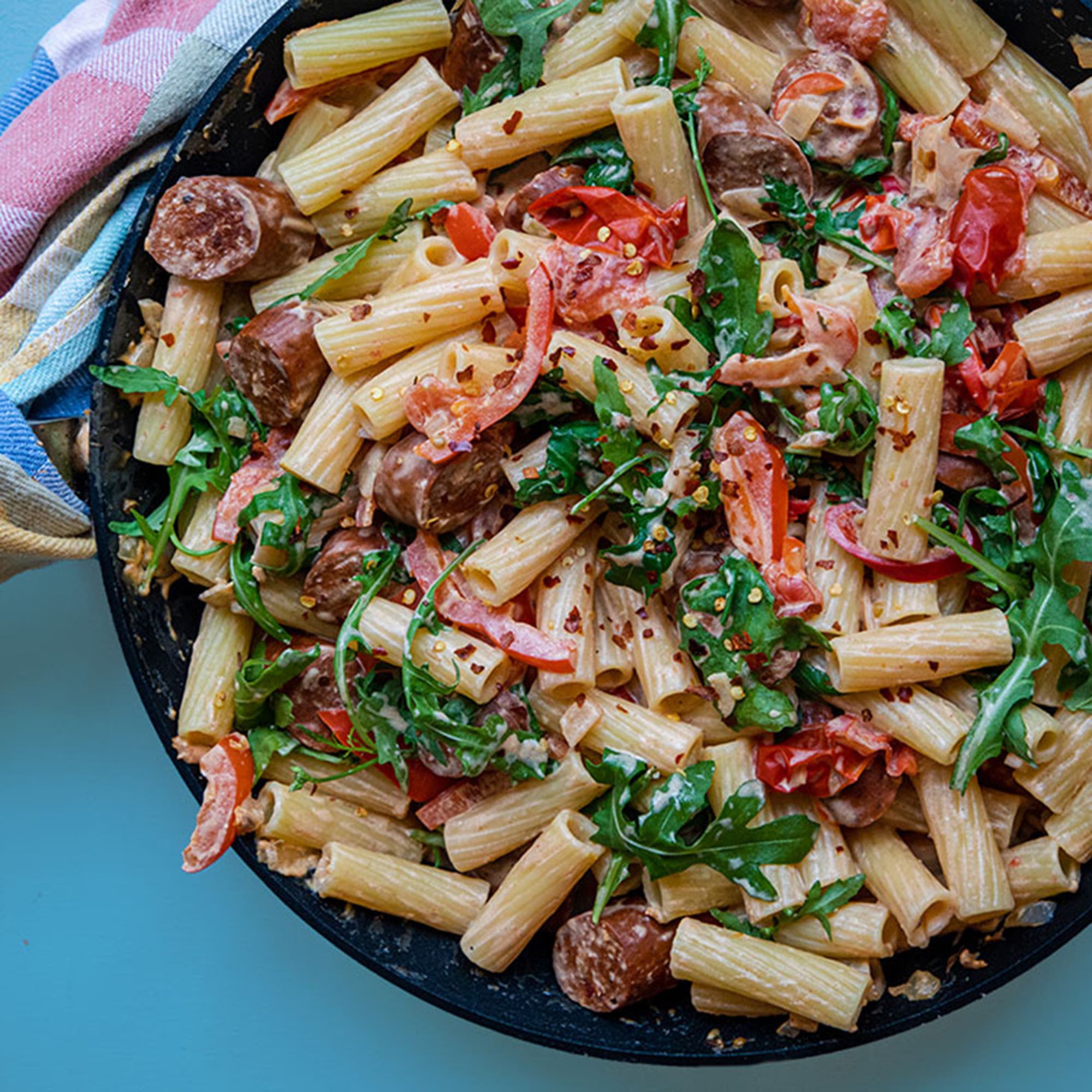 Krämig vegansk chorizopasta