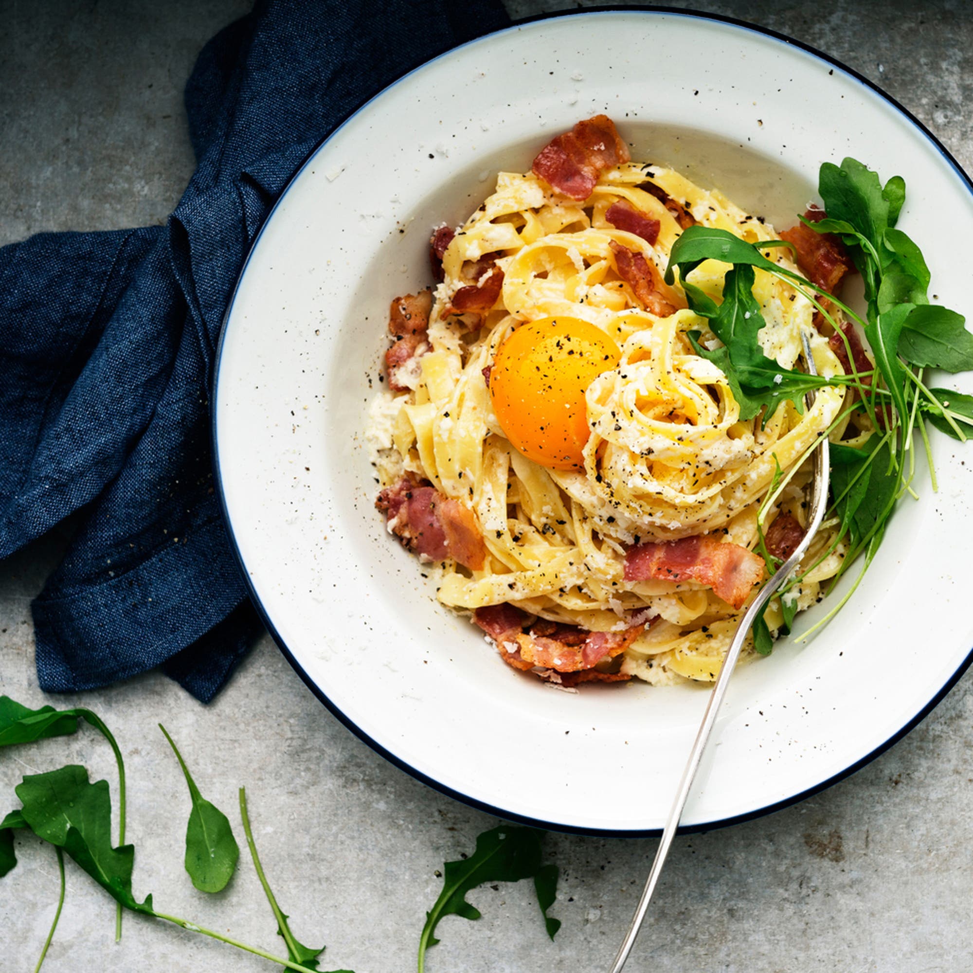 Pasta carbonara med choritzo