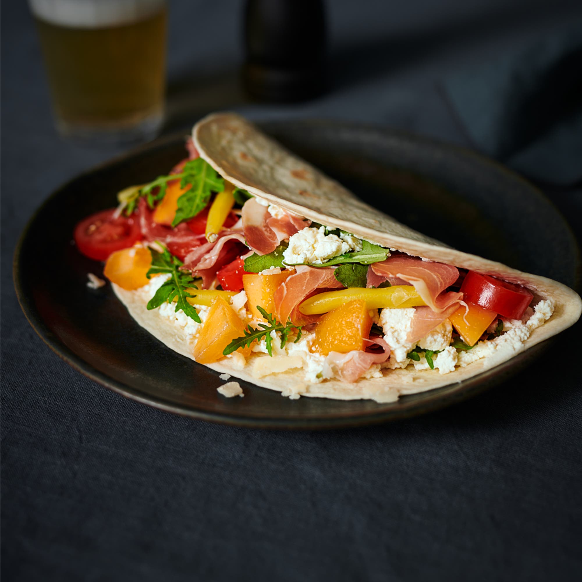 Prosciutto- och melonwrap