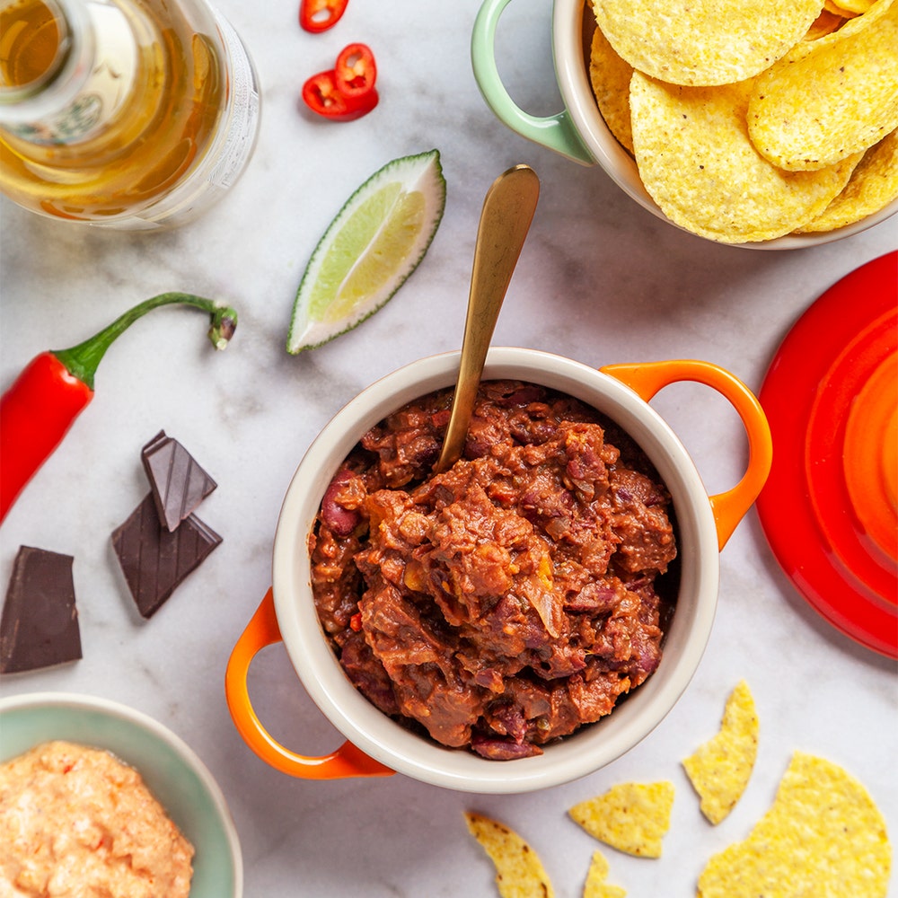 Mexikansk bönchili med mörk choklad