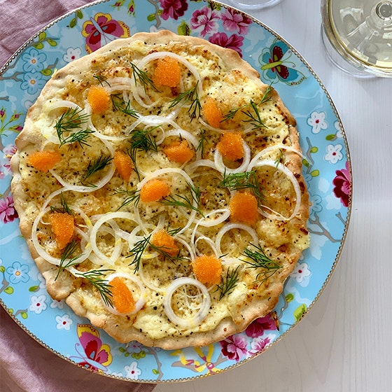 Glutenfri löjromspizza