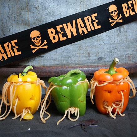 Fyllda Halloweenpaprikor