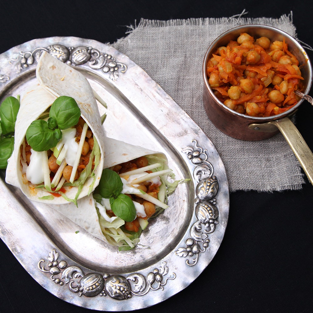 Chickpea currywrap