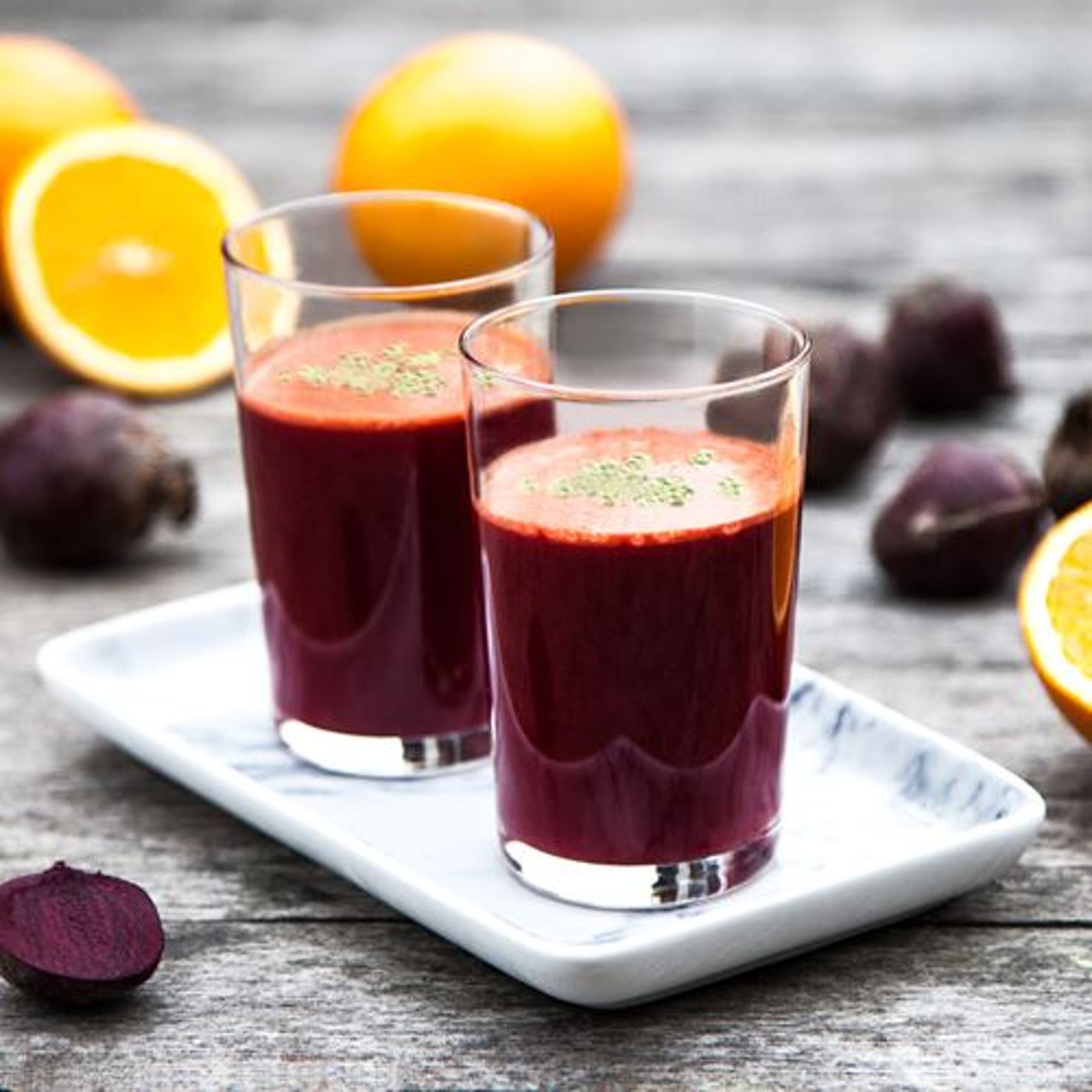 Detoxjuice med rödbeta och vetegräs