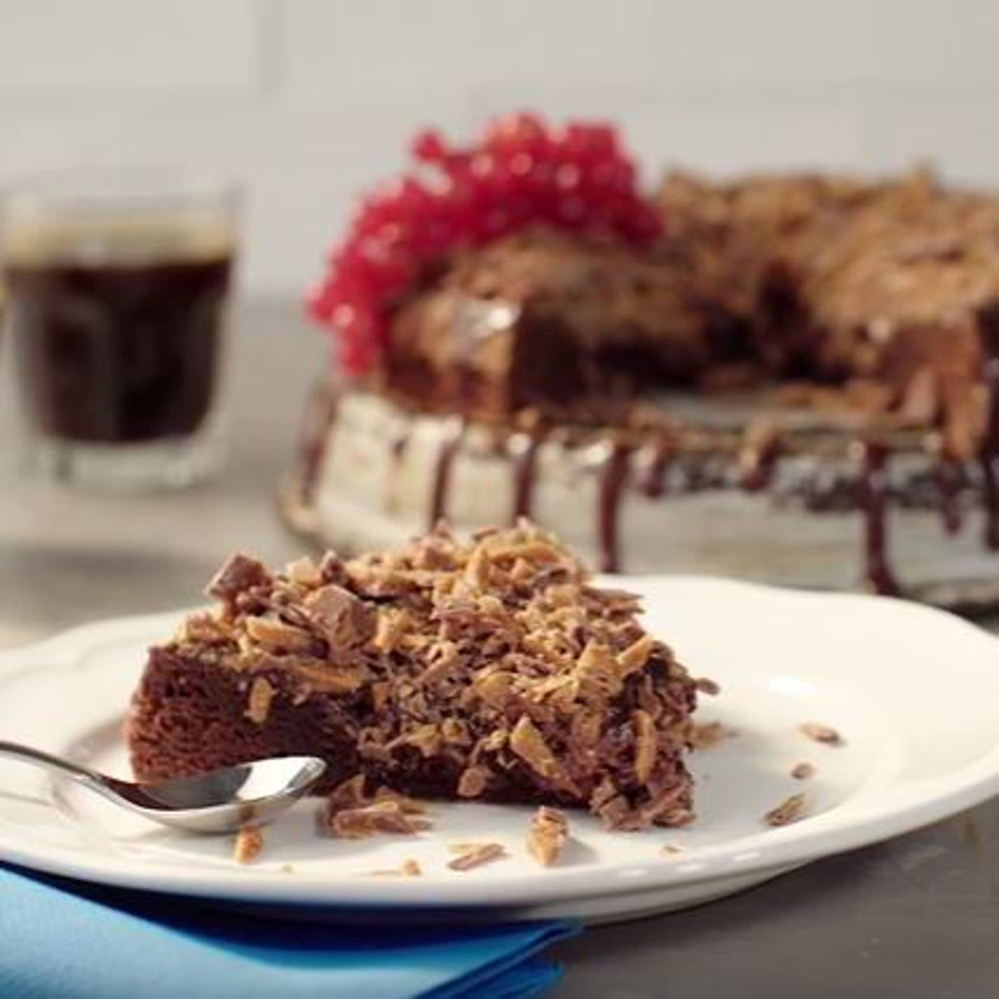 Kladdkaka med Daim-topping