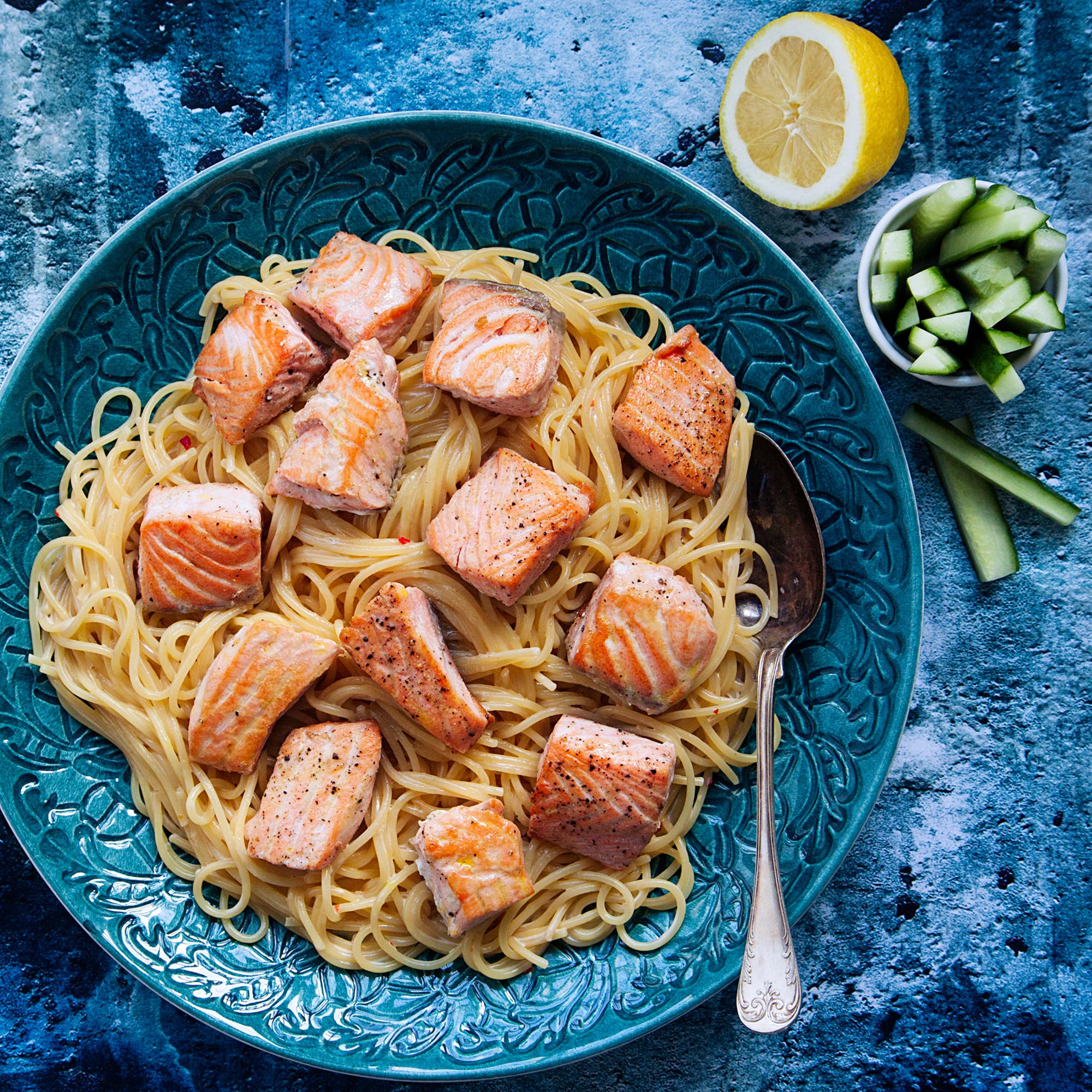 Stekt lax med sweet chilipasta