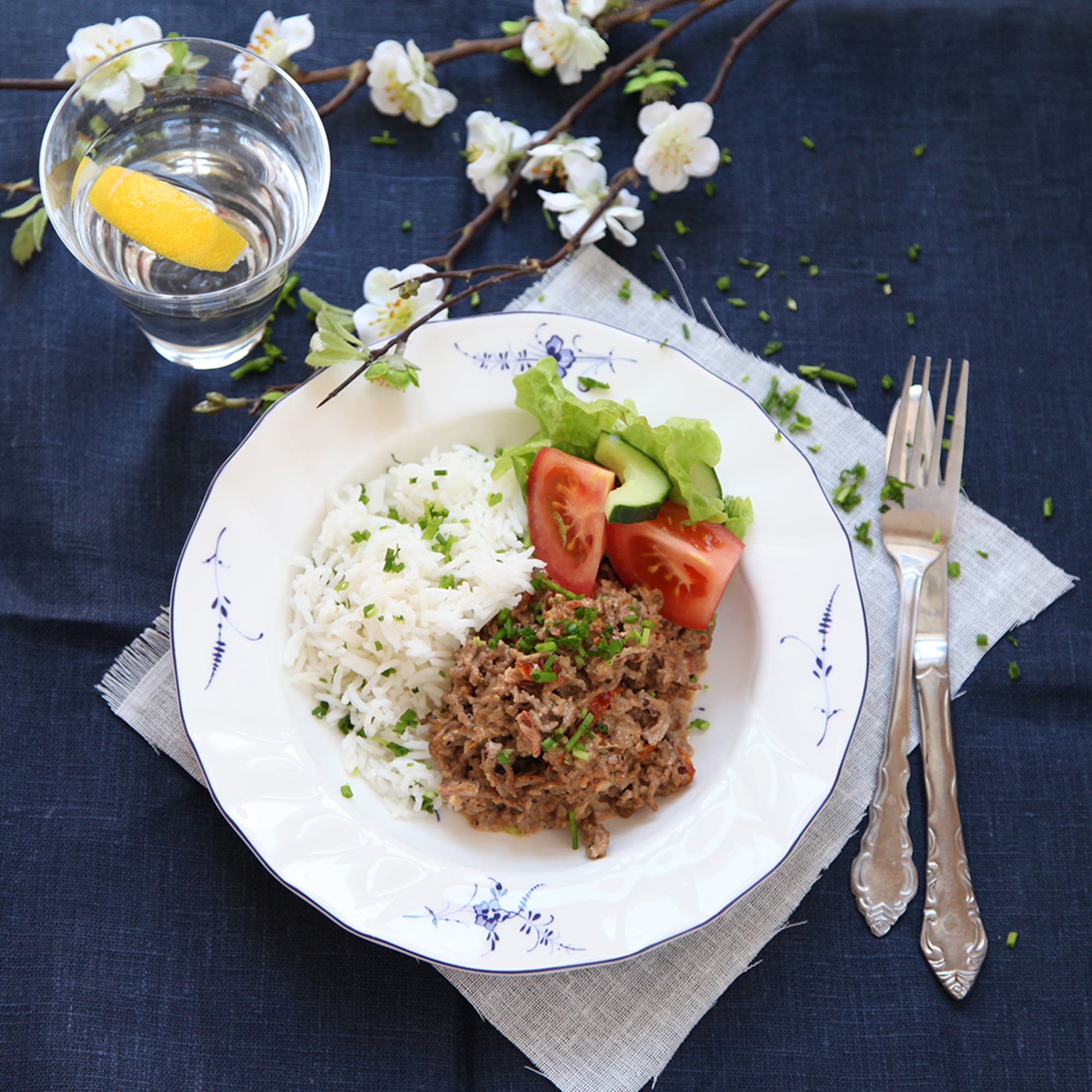 Krämig köttfärssås med soliga tomater