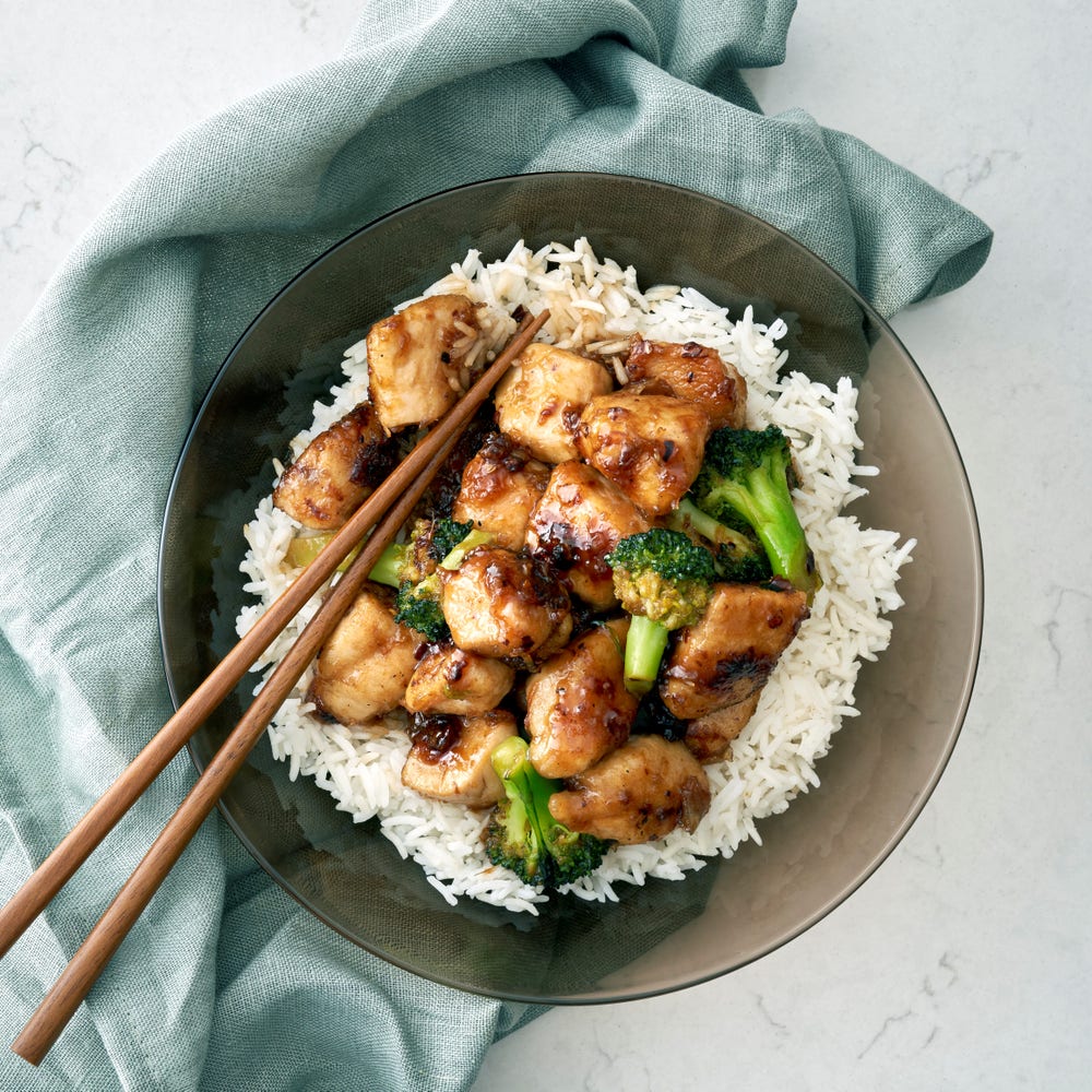 Sticky chicken med limeris