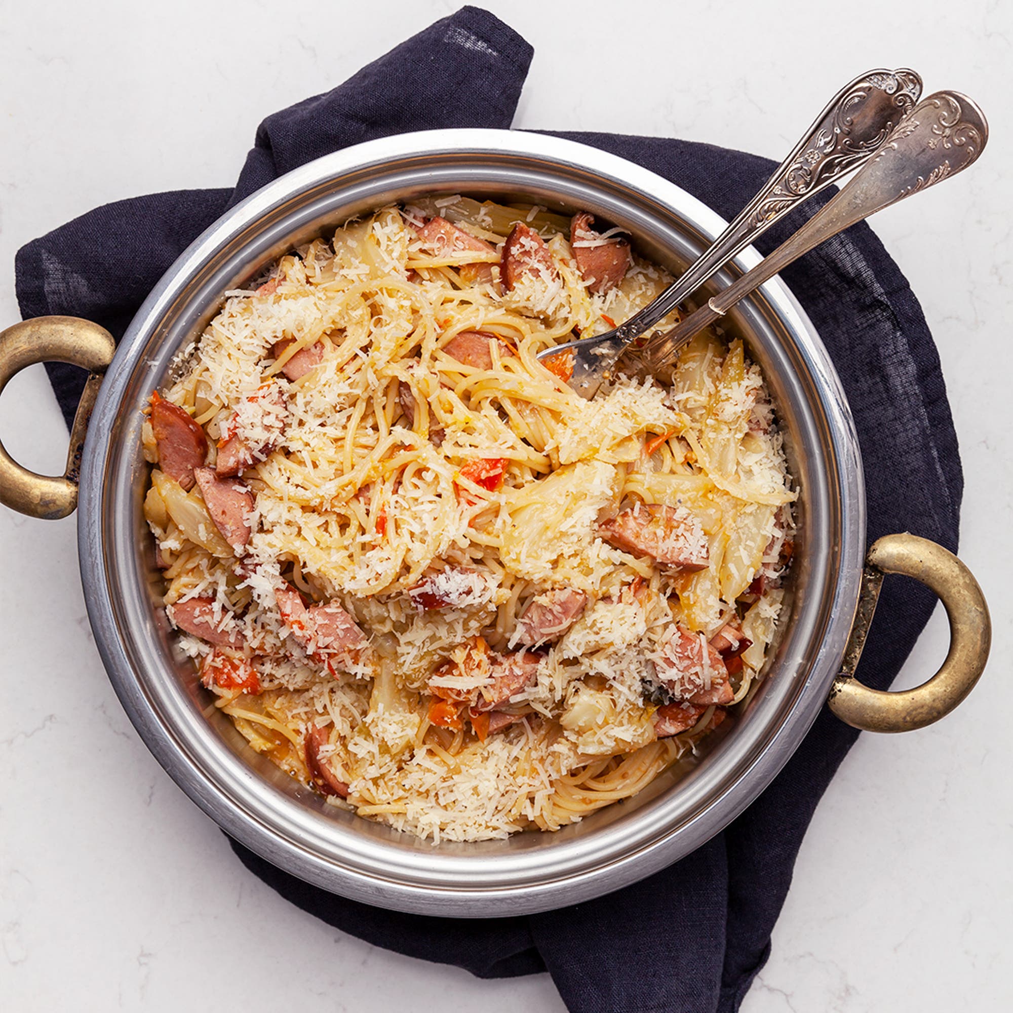 One pot pasta med chorizo