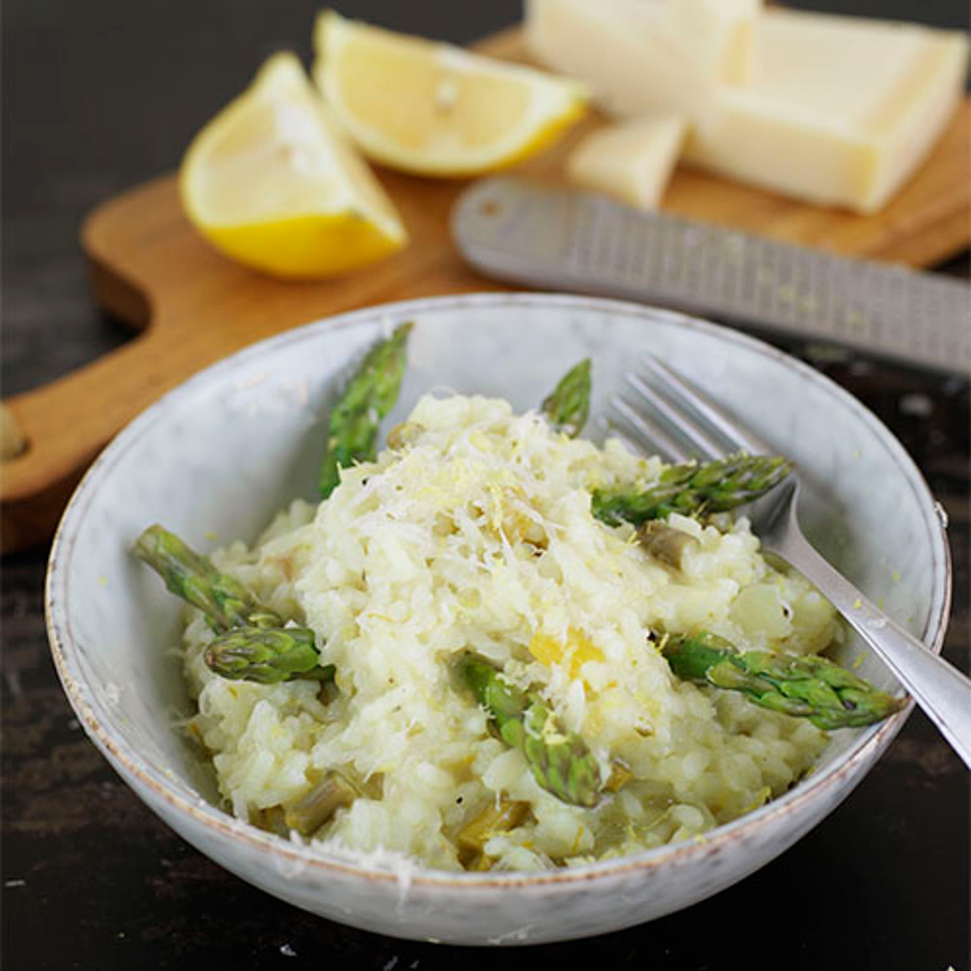 Risotto med sparris och citron