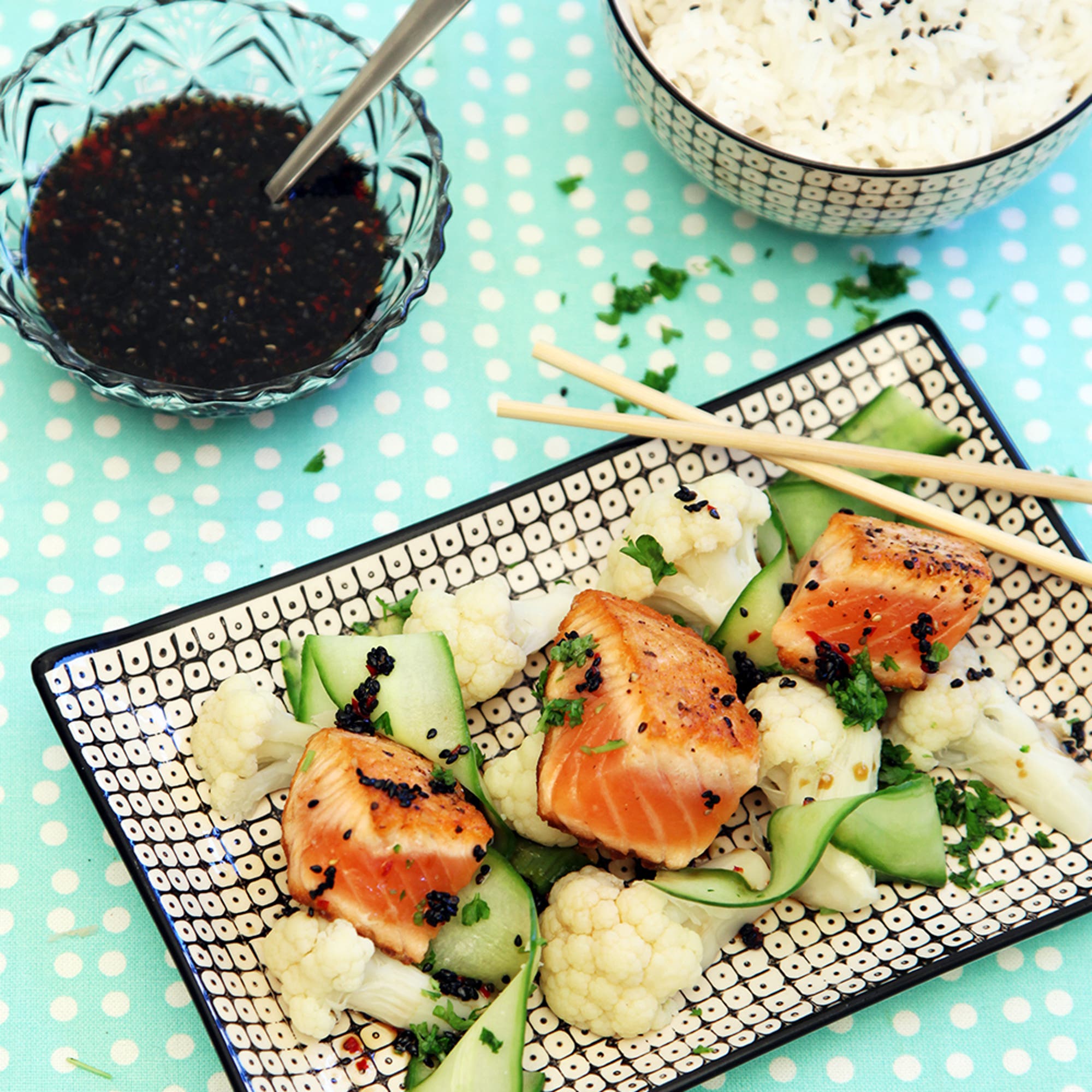 Tommys grillade lax med asiatisk dressing