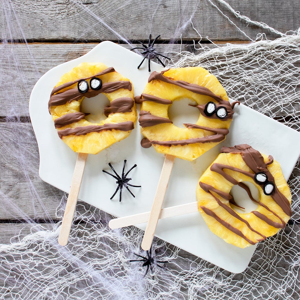 Chokladdoppade Halloweenklubbor