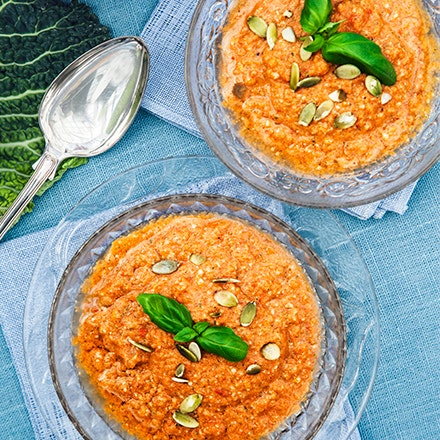Raw paprika- och ingefärssoppa