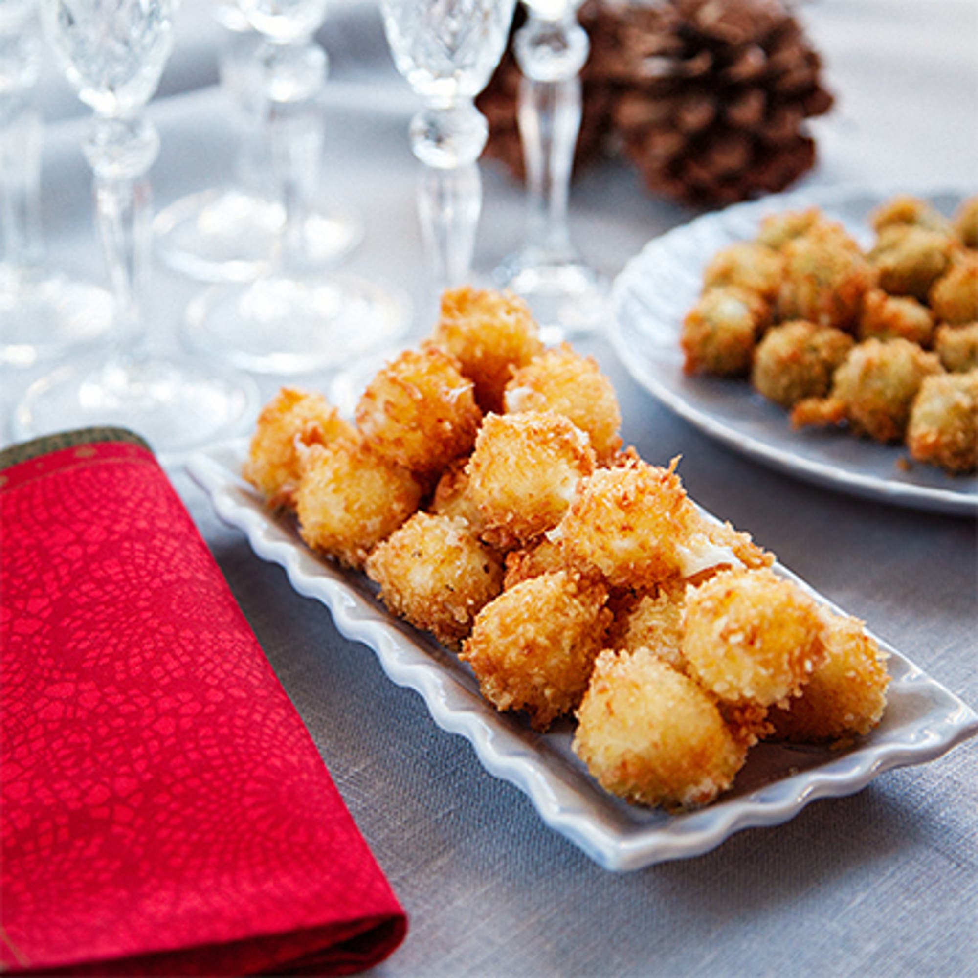 Friterad minimozzarella med sweet chili