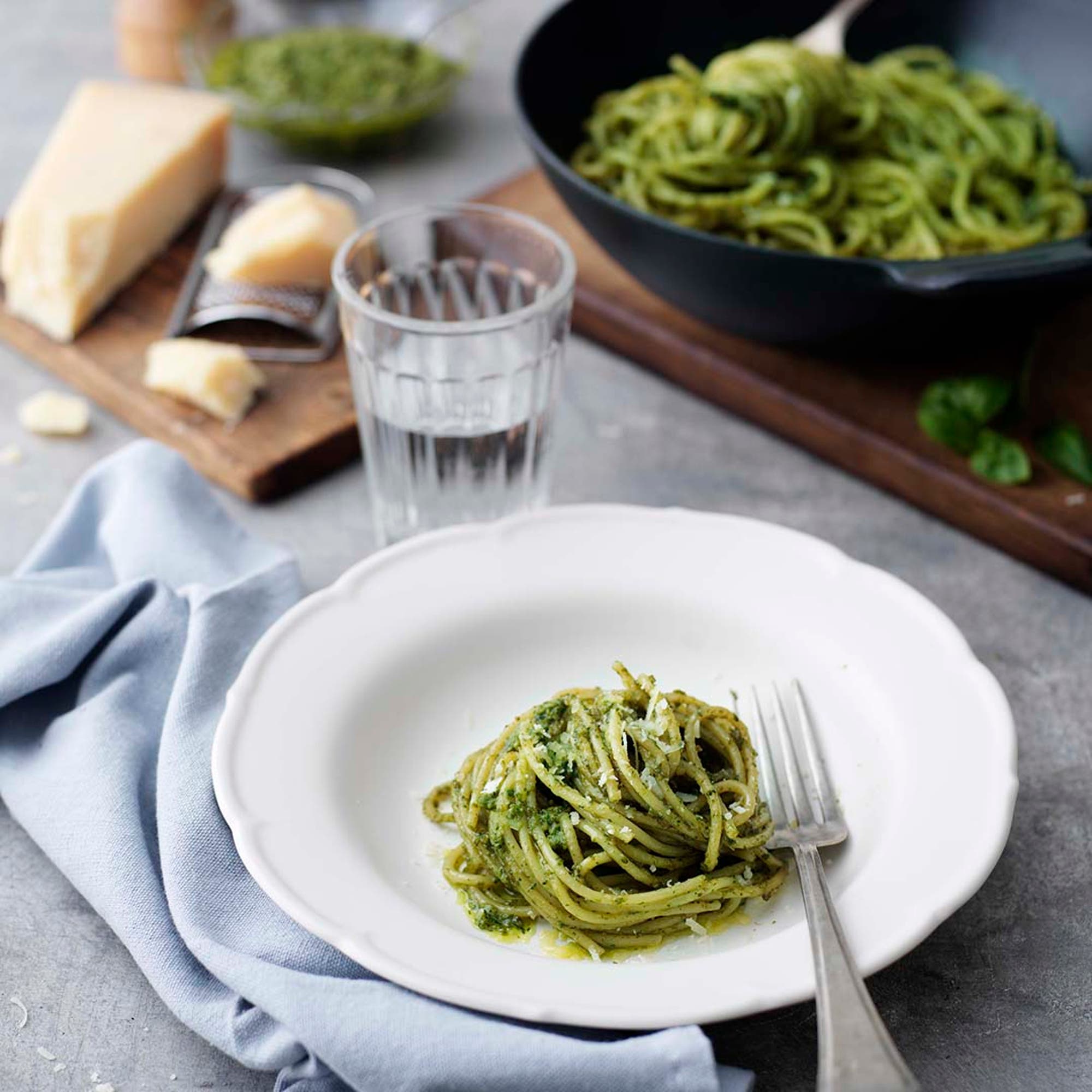 Spaghetti pesto