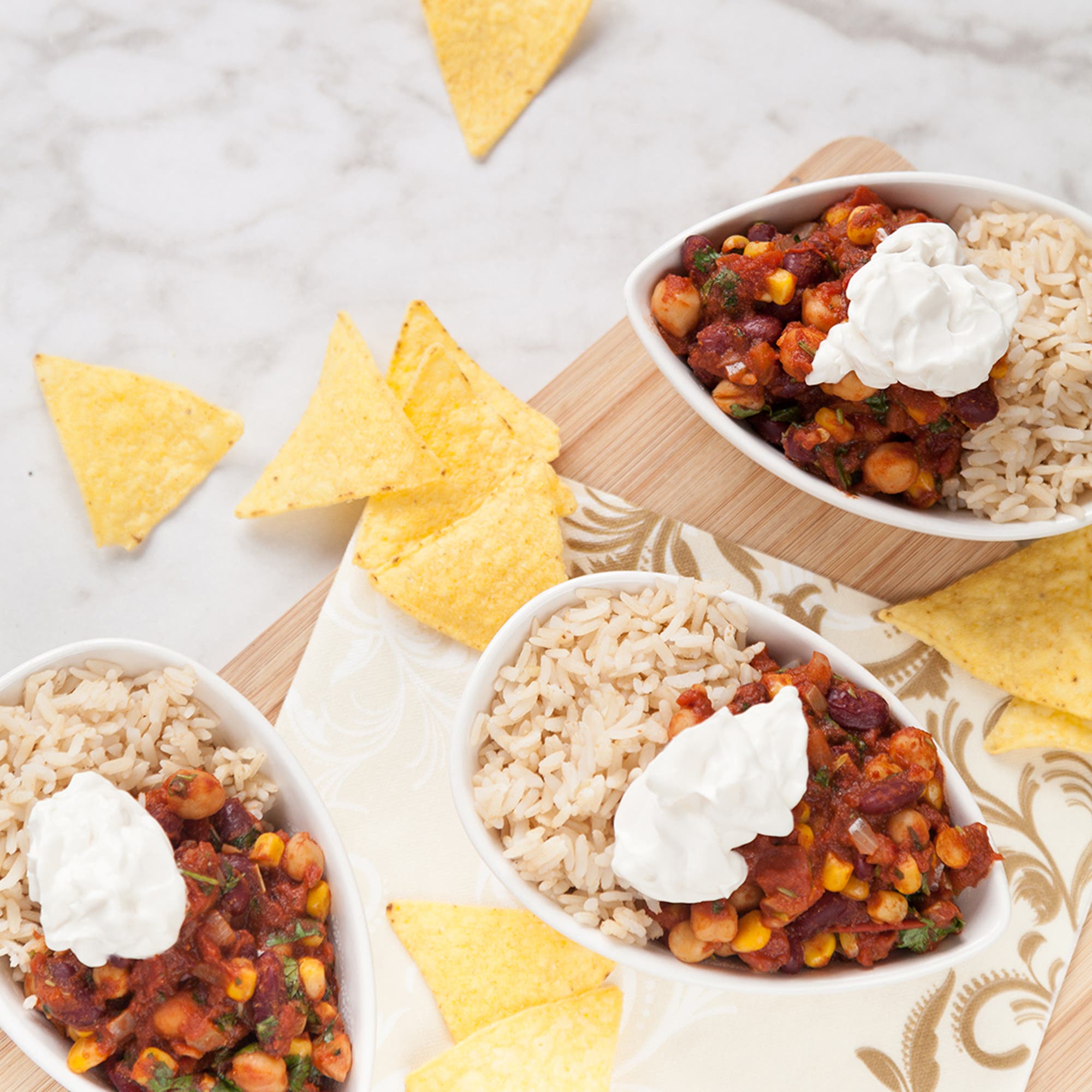 Vegansk chiligryta med sting
